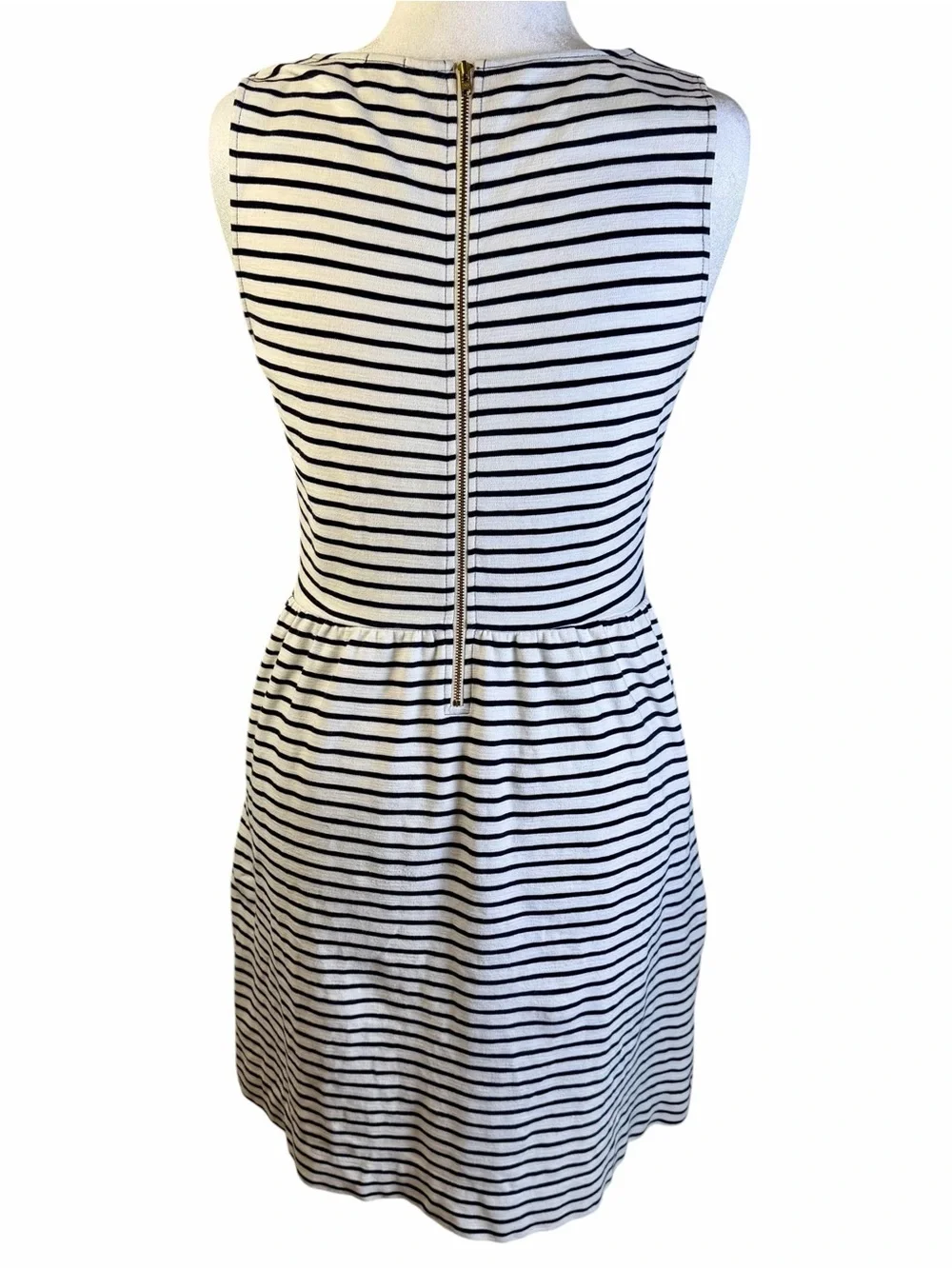 J. Crew Navy & White Striped Sleeveless Sundress Size 10
